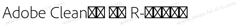 Adobe Clean新ゴ 正黑 R字体转换